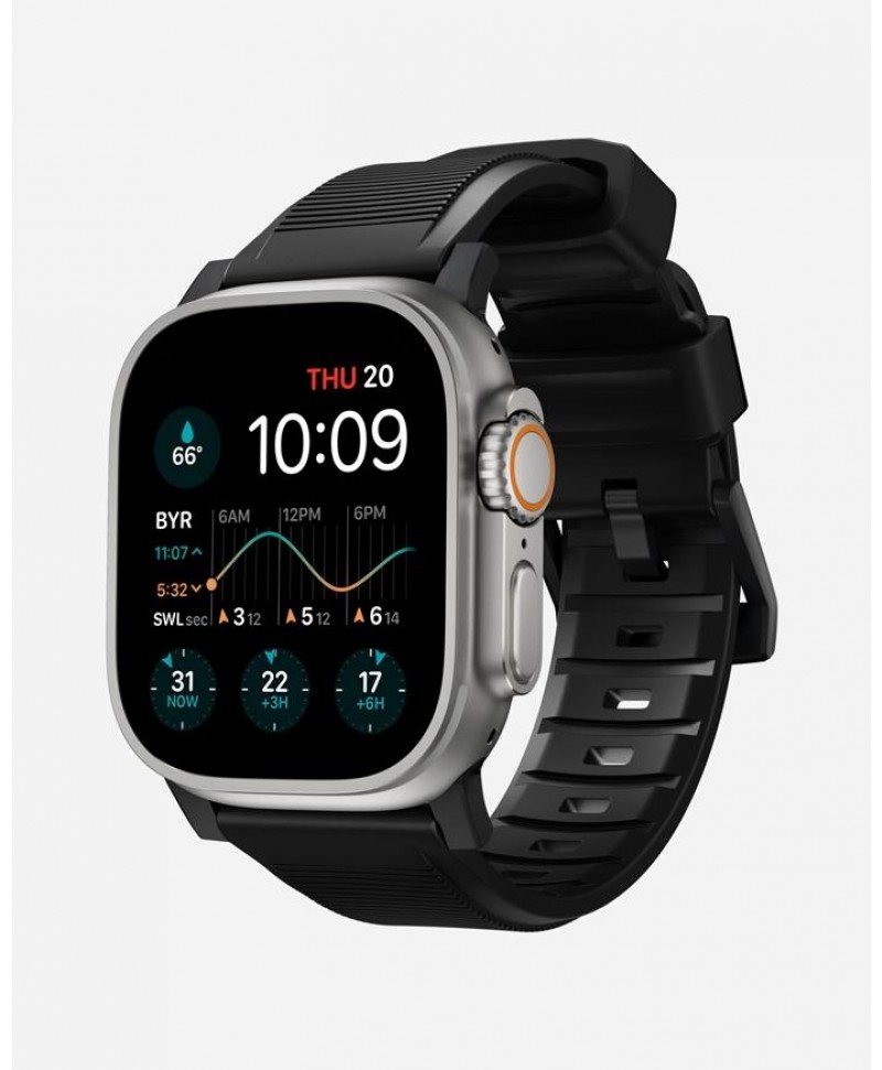 Buy Nomad Rugged Band for Apple Watch 49mm 45mm 44mm 42mm Black Hardware MOBY Singapore