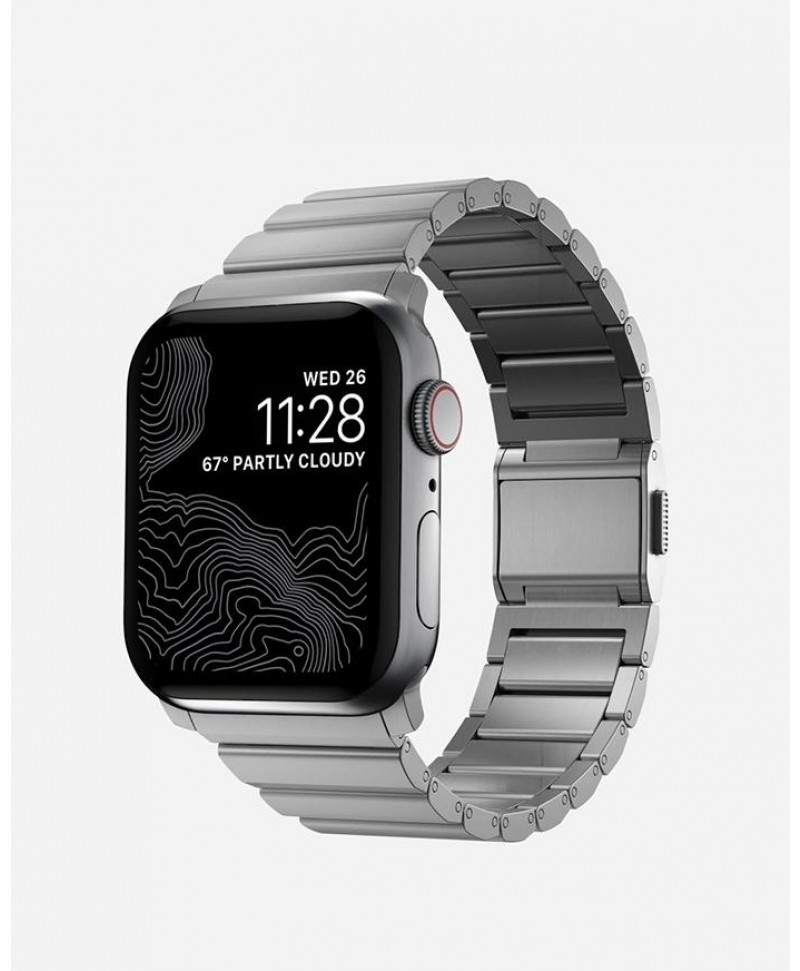 Nomad Titanium Band for Apple Watch 49/45/44/42mm (Natural Hardware)