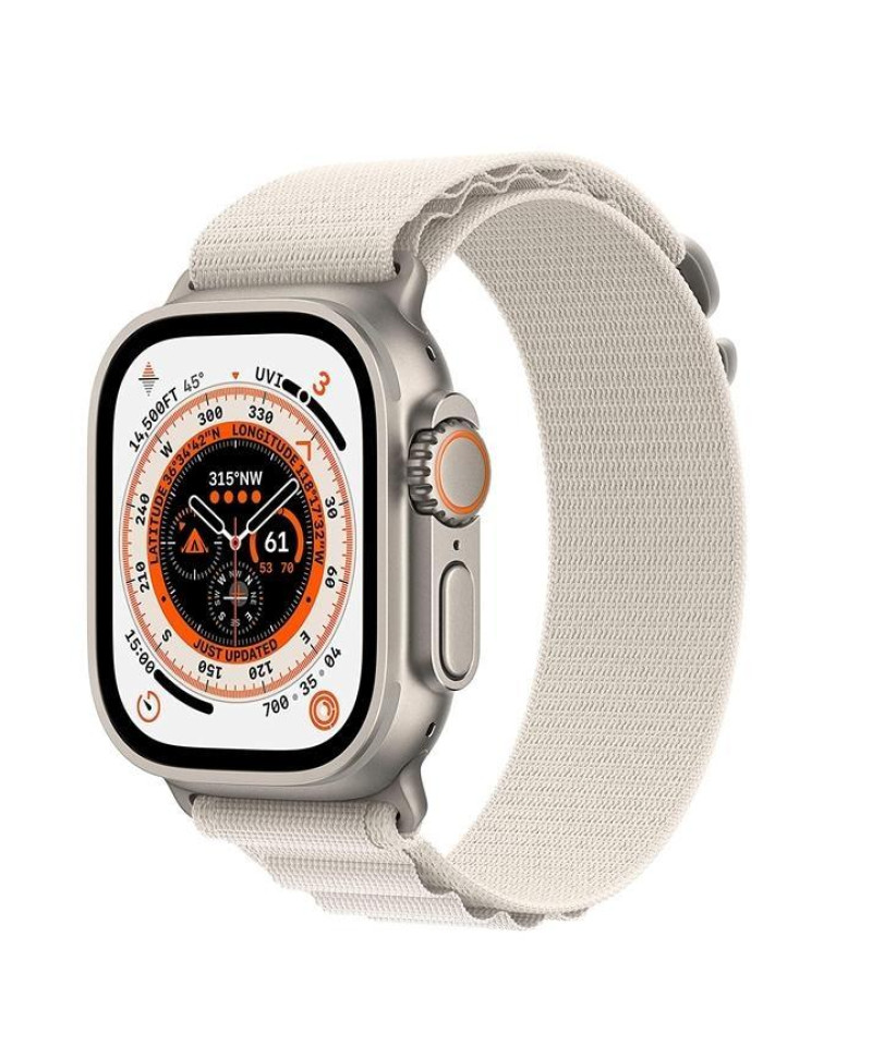 Apple Watch Ultra Titanium Case with Starlight Trail Loop (49mm GPS + Cellular), Pre-Owned