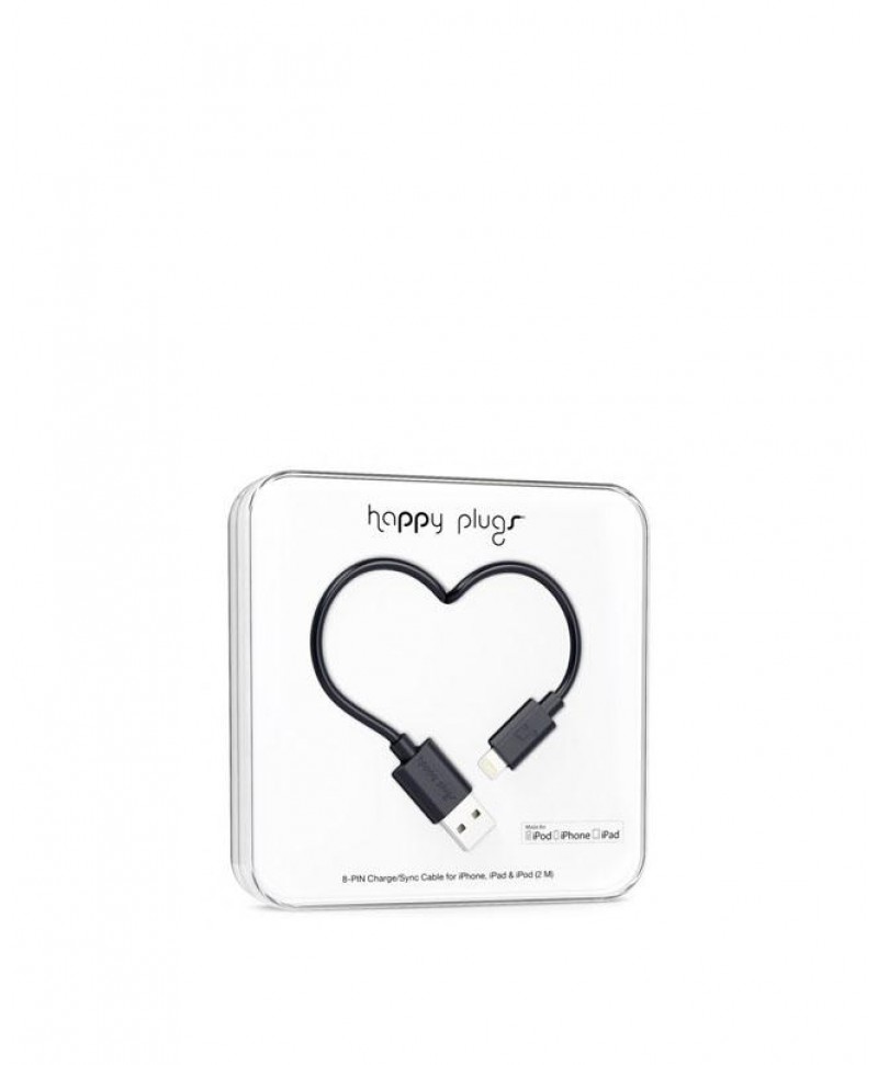 Happy Plugs Charge + Sync Cable (Black)