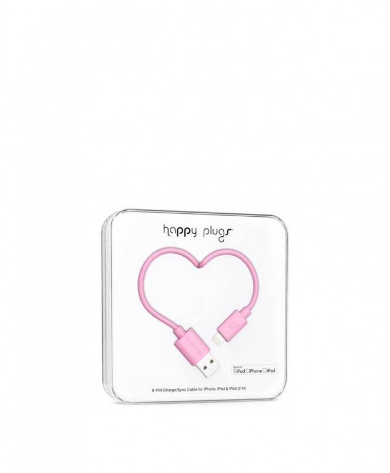 Happy Plugs Charge + Sync Cable (Pink)