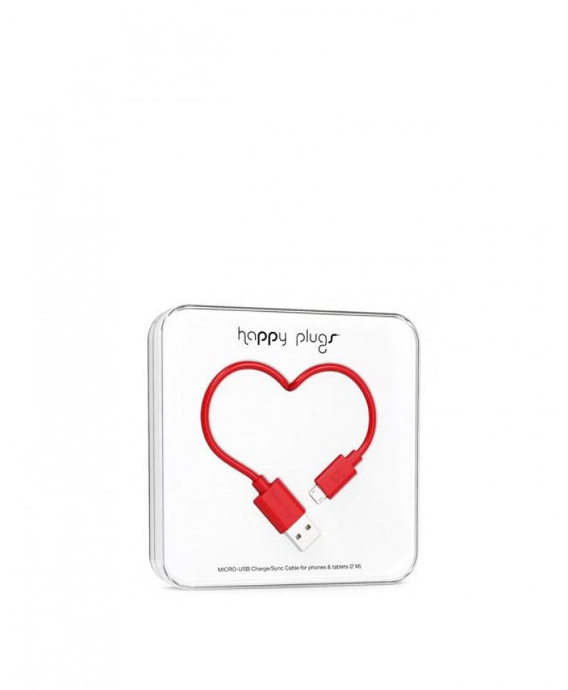 Happy Plugs Charge + Sync Cable (Red)