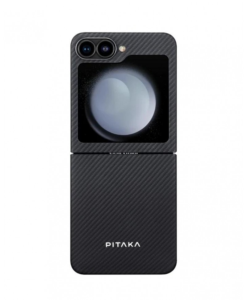 PITAKA Galaxy Z Flip 6 MagEZ Case 5 (Black/Grey Twill)