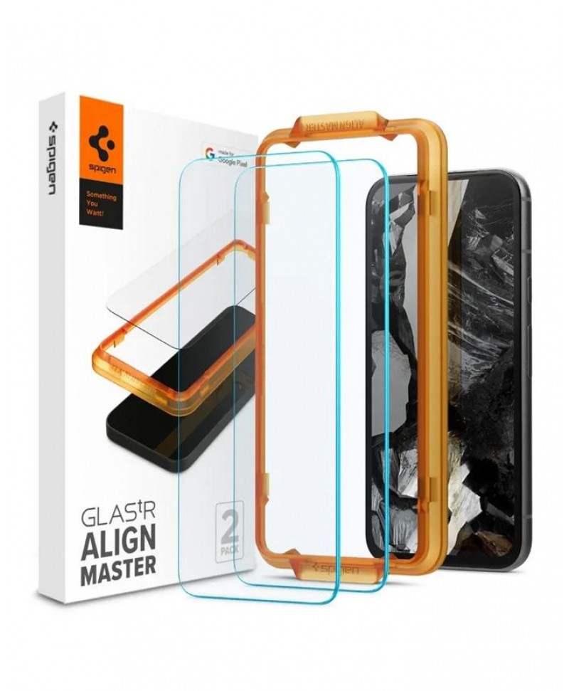 Spigen Pixel 8a Screen Protector AlignMaster GLAS.tR (2-Pack)