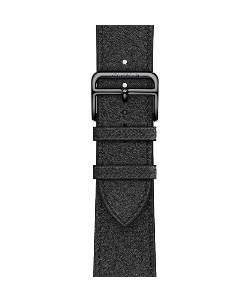 Apple Watch Hermès Band 45mm Noir Attelage Single Tour