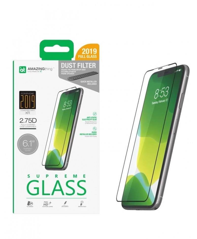 AMAZINGthing 2.75D Full Coverage Tempered Glass for iPhone 11 / XR