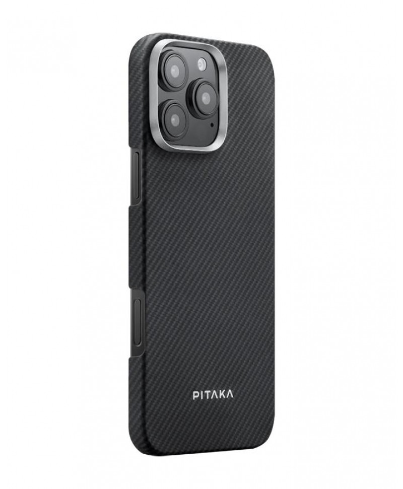 PITAKA iPhone 16 Pro Max Ultra-Slim Case (600D Black/Grey Twill)
