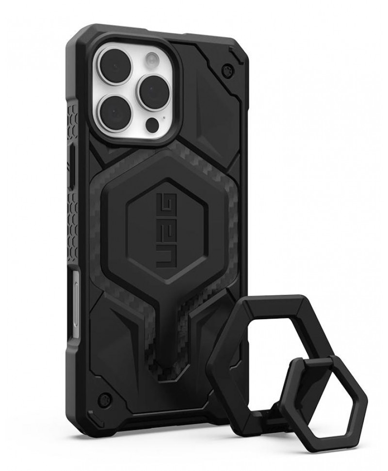 UAG iPhone 16 Pro Max MagSafe Case Bundle Monarch Pro + Black Ring Stand