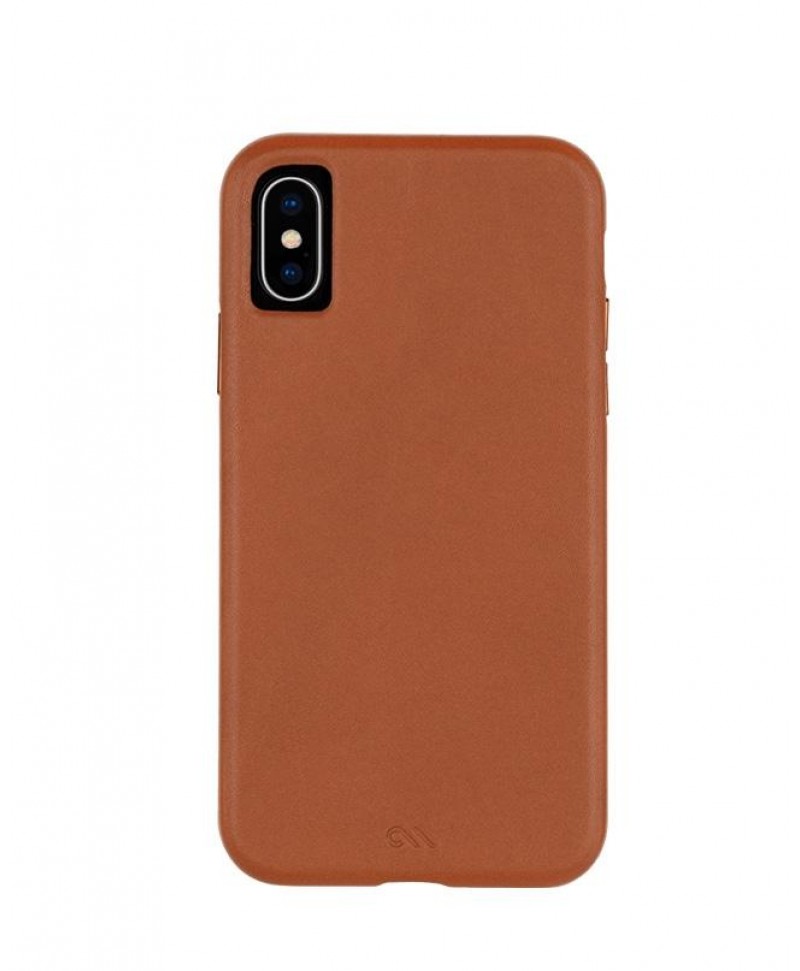 Case-Mate Barely There Leather for iPhone Xs / X (Butterscotch)