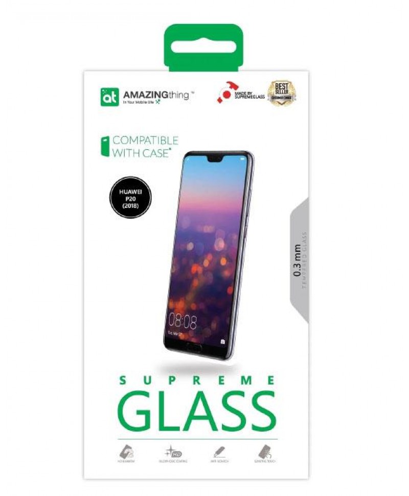 AMAZINGthing Huawei P20 2.5D Full Cover, Full Glue SupremeGlass 