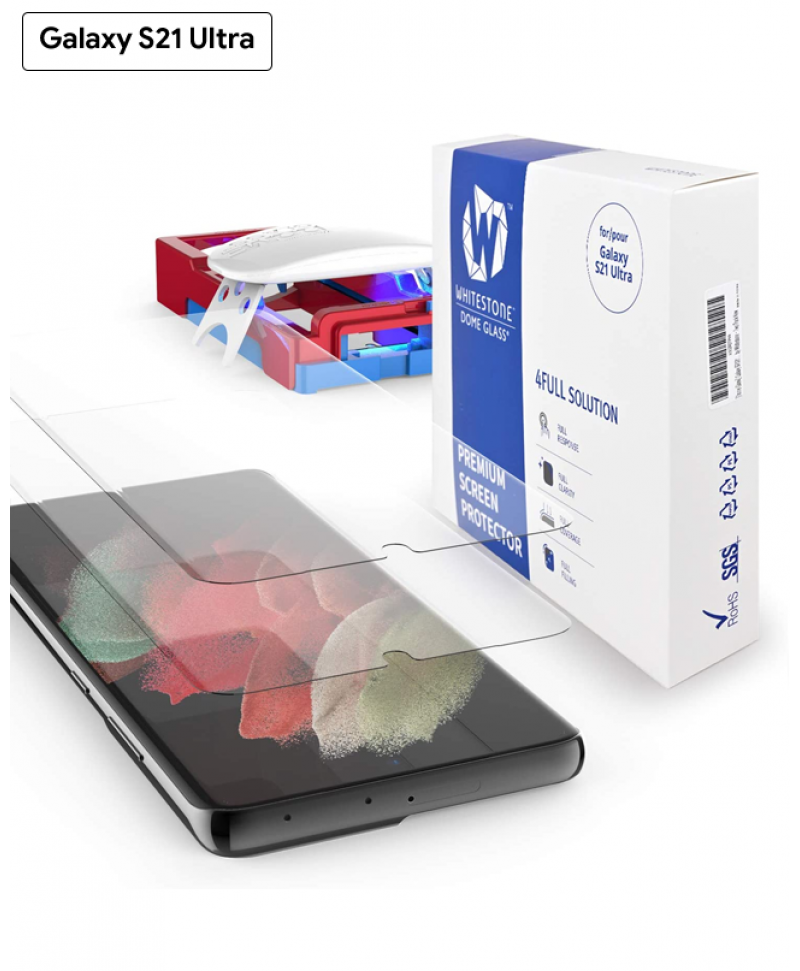 Whitestone Dome Glass for Galaxy S21 Ultra (2-Pack)