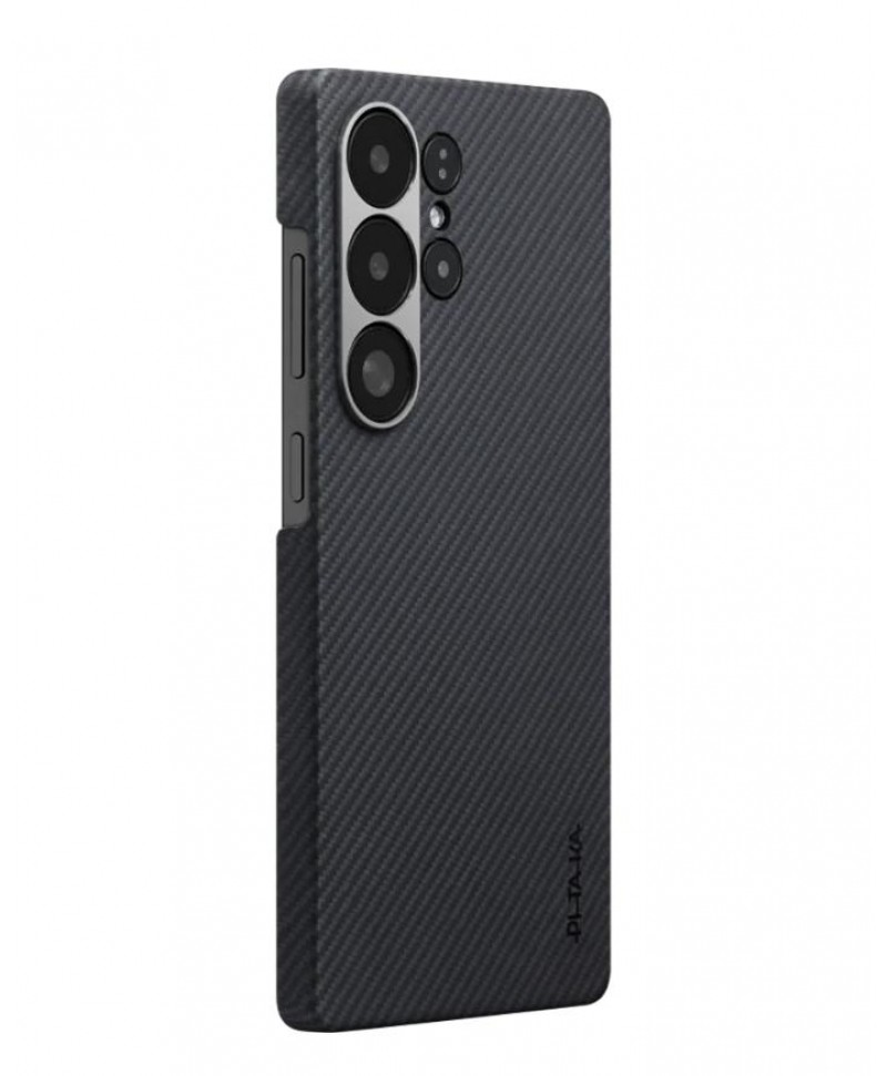 PITAKA Galaxy S25 Ultra Ultra-Slim Case (600D Black/Grey Twill)
