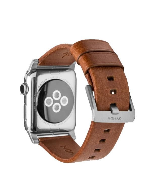Buy Nomad Horween Leather Strap for Apple Watch 44mm Silver Buckle MOBY Singapore