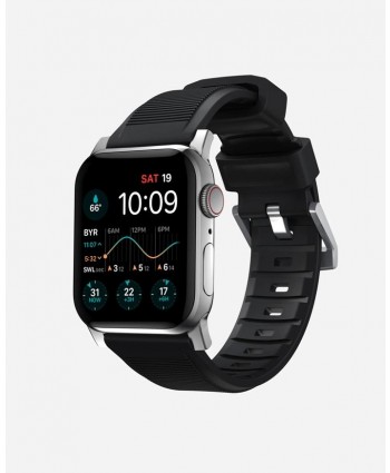 Nomad Rugged Band for Apple Watch 41mm / 40mm / 38mm (Silver Hardware)