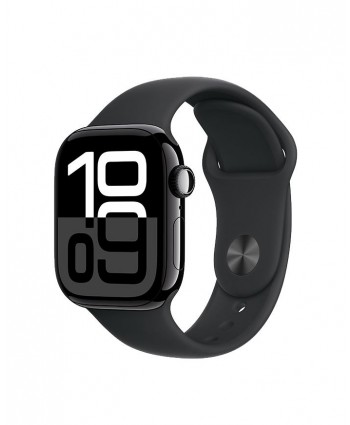 Apple Watch Series 10 Jet Black Aluminum with Black Sport Band (42mm GPS)