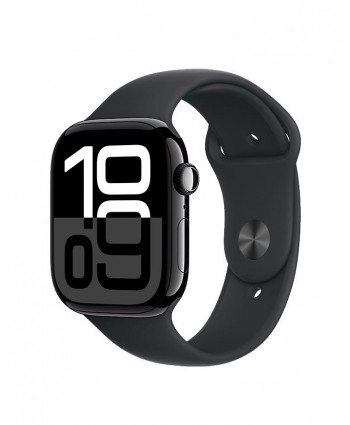 Apple Watch Series 10 Jet Black Aluminum with Black Sport Band (46mm GPS)