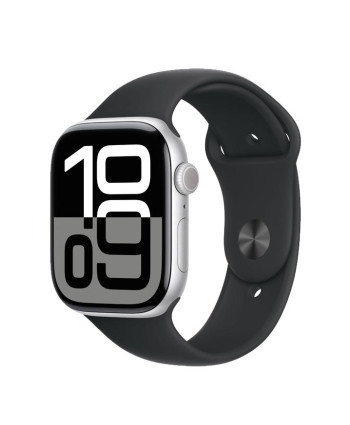 Apple Watch Series 10 Silver Aluminum with Black Sport Band (46mm GPS) Pre-Owned