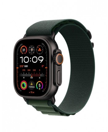 Apple Watch Ultra 2 Black with Dark Green Alpine Loop (49mm GPS + Cellular)