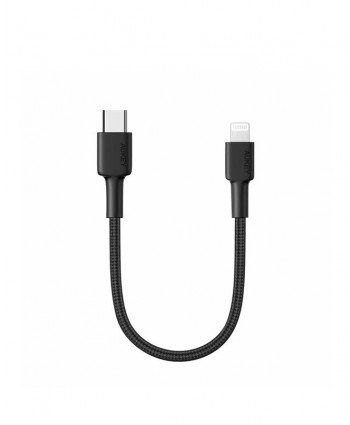 Aukey CB-CL1 Braided Nylon USB-C to Lightning Cable (18cm)