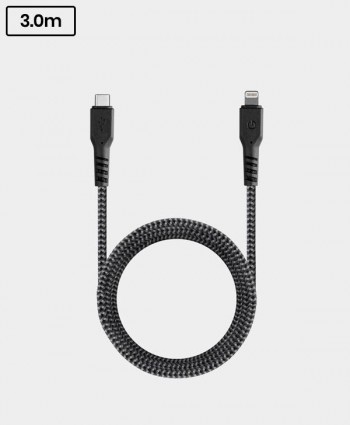 Energea FibraTough USB-C to Lightning Cable (3.0m)