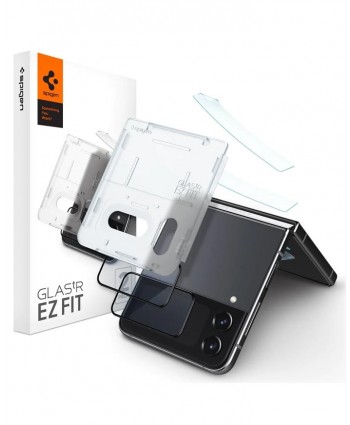 Spigen Galaxy Z Flip 4 Screen Protector GLAS.tR Full Cover Glass + Hinge Film (2-Pack)