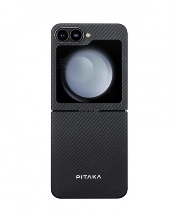 PITAKA Galaxy Z Flip 6 MagEZ Case 5 (Black/Grey Twill)