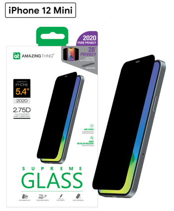 AMAZINGthing 2.75D Privacy Tempered Glass for iPhone 12 Mini