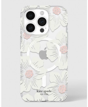 Kate Spade iPhone 15 Pro MagSafe Case (Hollyhock)