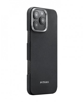 PITAKA iPhone 16 Pro Max Ultra-Slim Case (600D Black/Grey Twill)
