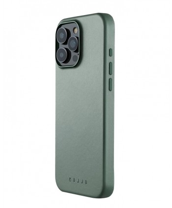 Mujjo iPhone 16 Pro Max Full Leather MagSafe Case (Green Smoke)