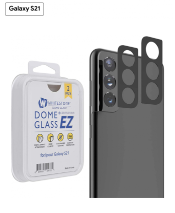 Whitestone EZ Dome Glass Camera Lens Protector for Galaxy S21 (2-Pack)
