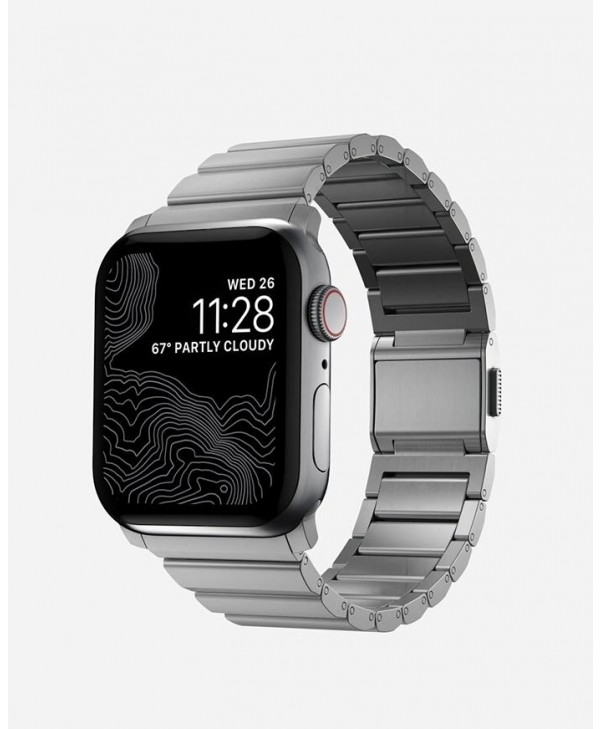 Nomad Titanium Band for Apple Watch 49/45/44/42mm (Natural Hardware)