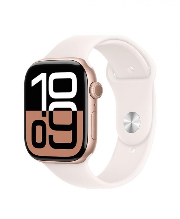 Apple Watch Series 10 Rose Gold Aluminum with Light Blush Sport Band (46mm GPS)