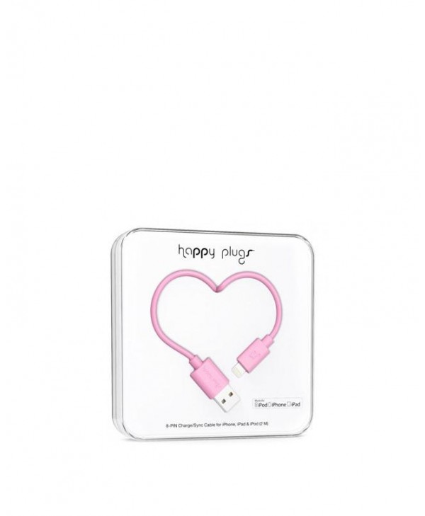 Happy Plugs Charge + Sync Cable (Pink)