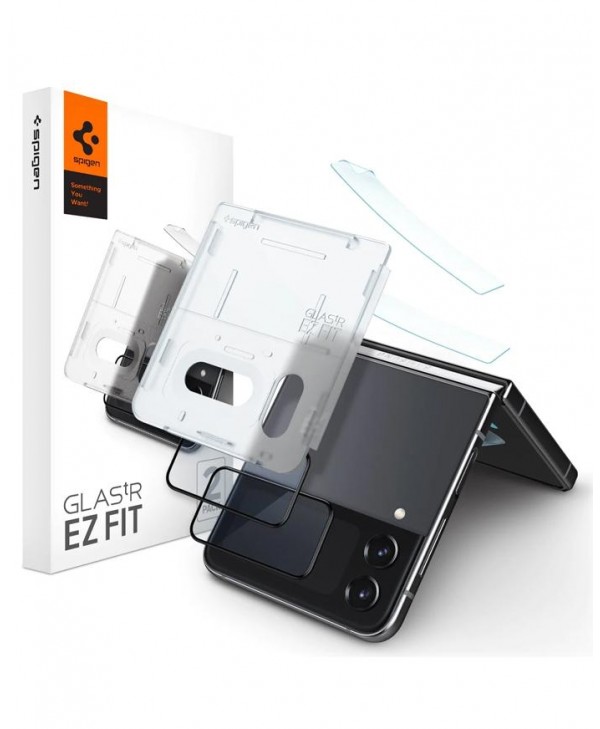 Spigen Galaxy Z Flip 4 Screen Protector GLAS.tR Full Cover Glass + Hinge Film (2-Pack)