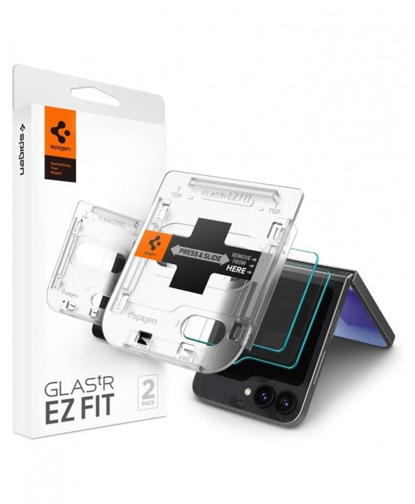 Spigen Galaxy Z Flip 6 Screen Protector GLAS.tR EZ Fit (2-Pack)