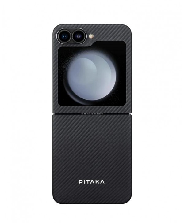 PITAKA Galaxy Z Flip 6 MagEZ Case 5 (Black/Grey Twill)
