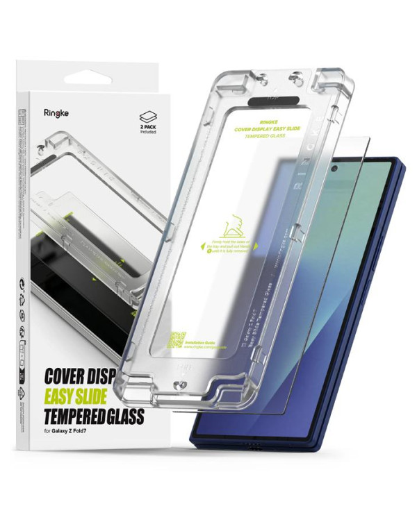 Ringke Galaxy Z Fold 7 Cover Display Easy Slide Tempered Glass (2-Pack)