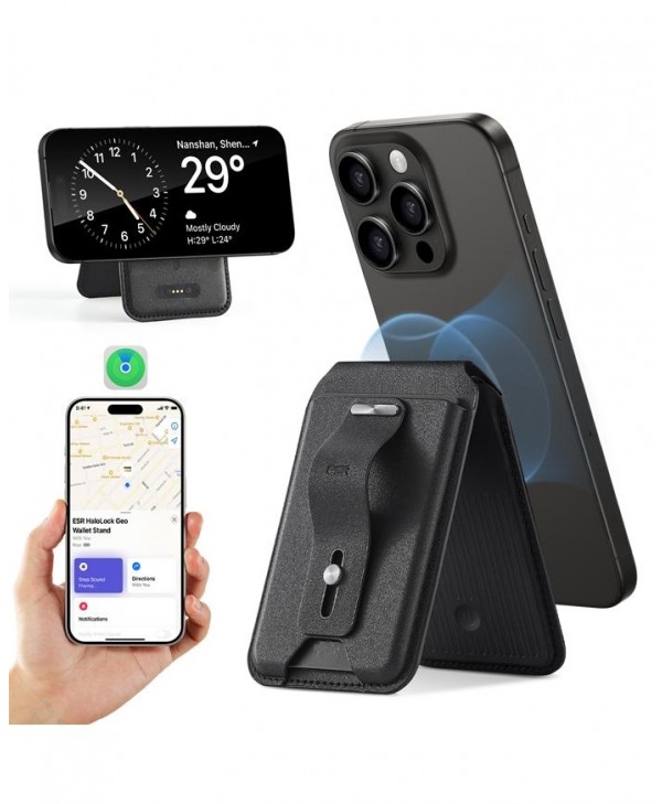 ESR Geo Wallet Stand (HaloLock) with Built-in Apple Find My
