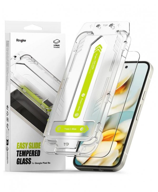 Ringke Google Pixel 9a Easy Slide Tempered Glass Screen Protector (2-Pack)