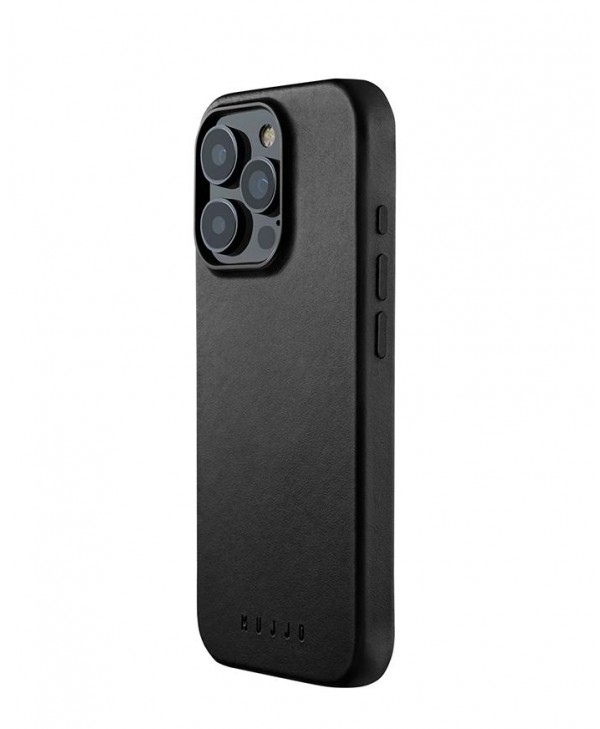 Mujjo iPhone 16 Pro Full Leather MagSafe Case (Black)