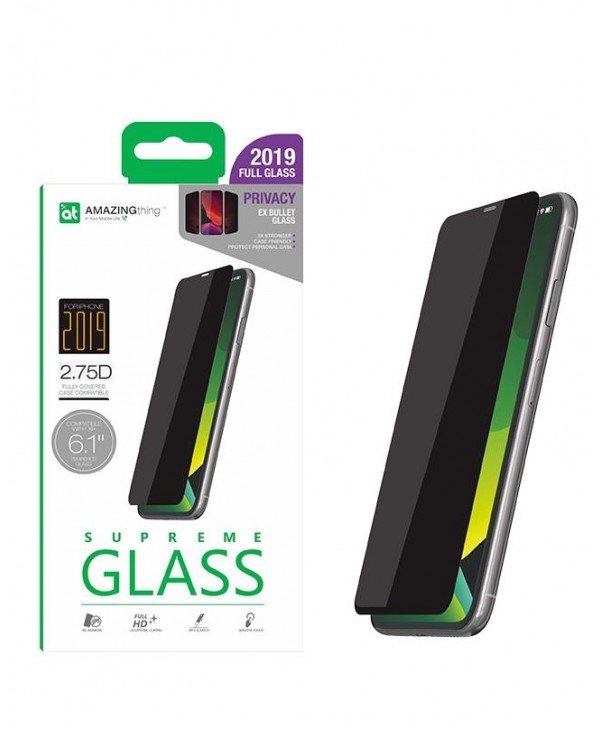 AMAZINGthing 2.75D Privacy Tempered Glass for iPhone 11 / XR