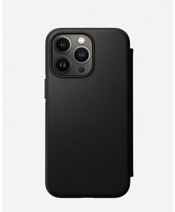 Nomad iPhone 13 Pro case Modern Leather Folio (Black)