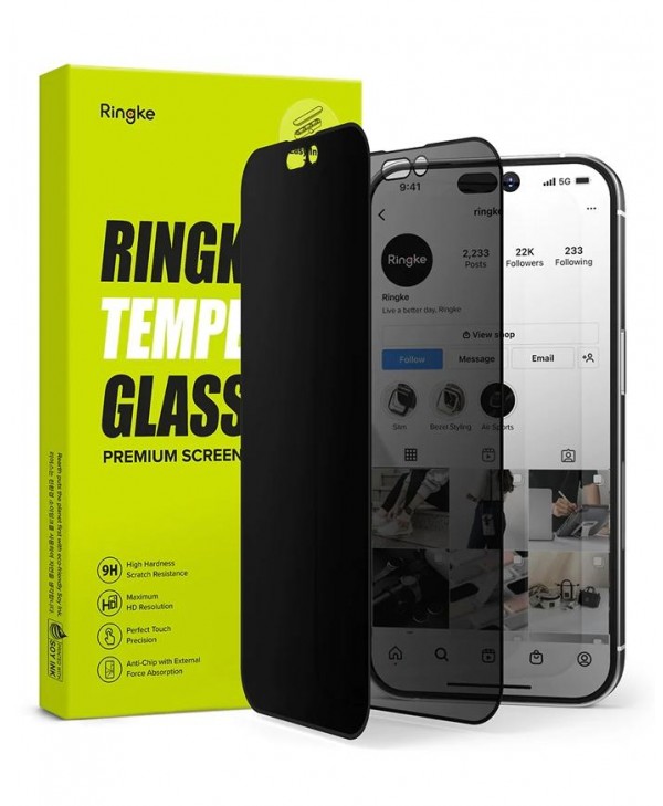 Ringke iPhone 14 Pro Tempered Glass - Privacy