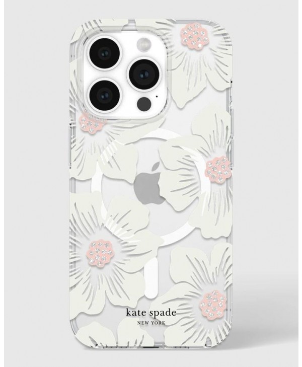 Kate Spade iPhone 15 Pro MagSafe Case (Hollyhock)