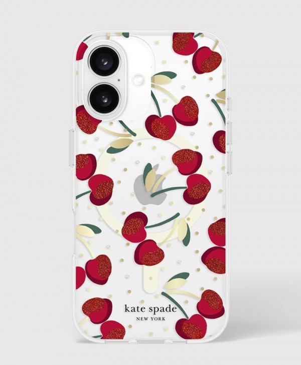 Kate Spade iPhone 16 MagSafe Case (Cherry Dot)
