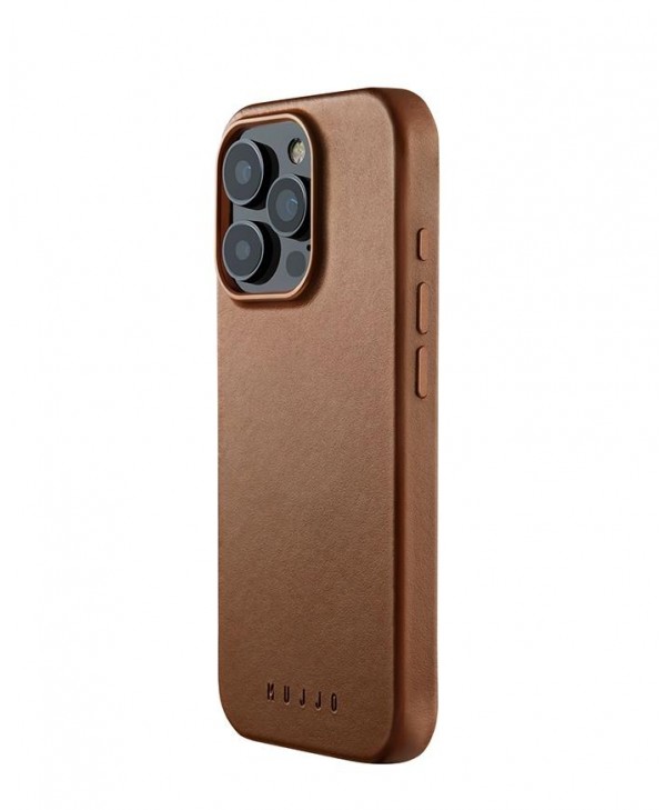 Mujjo iPhone 16 Pro Full Leather MagSafe Case (Tan)
