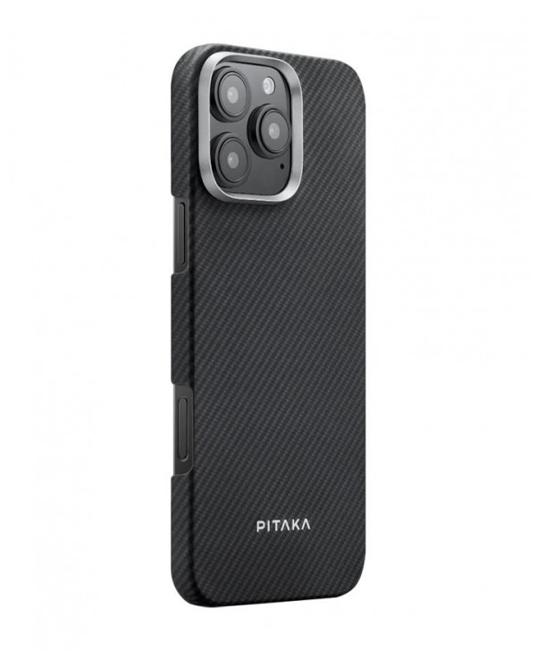 PITAKA iPhone 16 Pro Max Ultra-Slim Case (600D Black/Grey Twill)