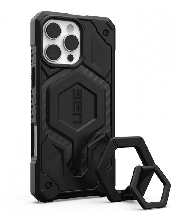 UAG iPhone 16 Pro Max MagSafe Case Bundle Monarch Pro + Black Ring Stand