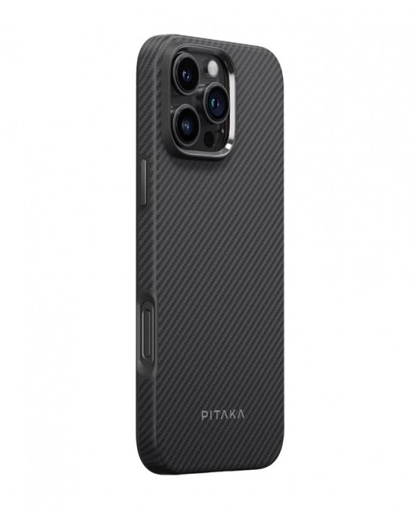 PITAKA iPhone 16 Pro Max Military-Grade Protective Case (600D Black/Grey Twill)